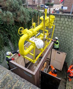 Gas pipework installation detail