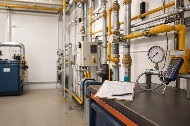 Commercial gas pipework documentation and planning